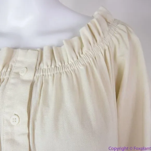 NEW Eloquii Cream Linen Maxi Day Dress,‎ size 14/16