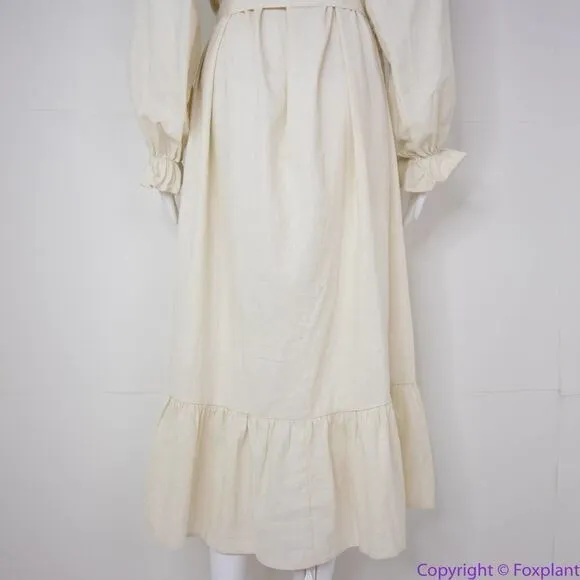 NEW Eloquii Cream Linen Maxi Day Dress,‎ size 14/16