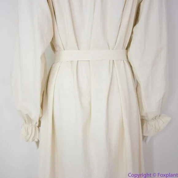 NEW Eloquii Cream Linen Maxi Day Dress,‎ size 14/16