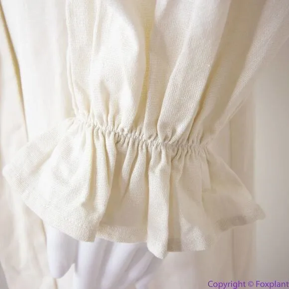 NEW Eloquii Cream Linen Maxi Day Dress,‎ size 14/16