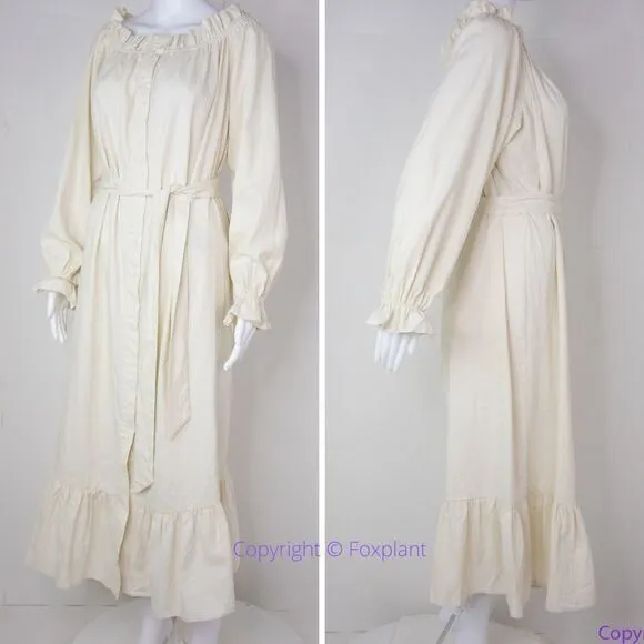 NEW Eloquii Cream Linen Maxi Day Dress,‎ size 14/16
