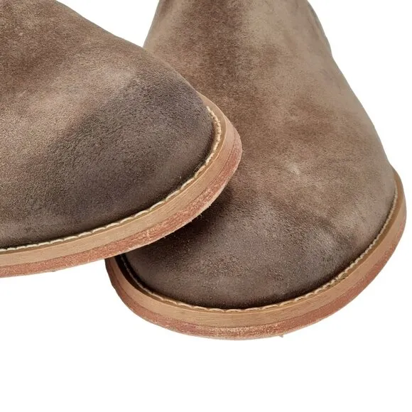 NEW Fabio De Luca Men 9 Tan Brown All Leather Suede Chukka Dress Boots Old Stock