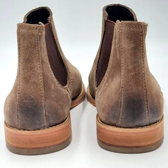 NEW Fabio De Luca Men 9 Tan Brown All Leather Suede Chukka Dress Boots Old Stock