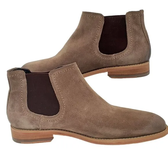 NEW Fabio De Luca Men 9 Tan Brown All Leather Suede Chukka Dress Boots Old Stock