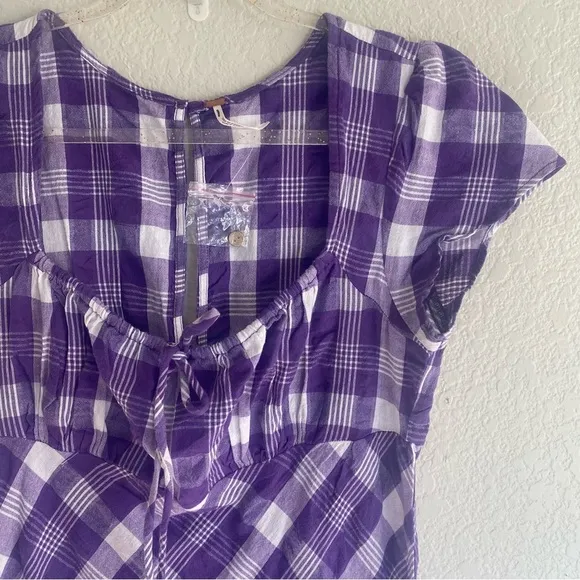 NEW Free People Natalya Midi Dress Purple White
