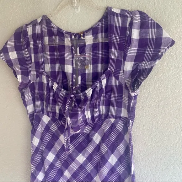 NEW Free People Natalya Midi Dress Purple White
