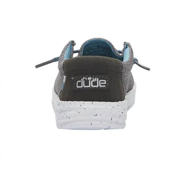 NEW HEY DUDE kid's wally shoes in sharkskin