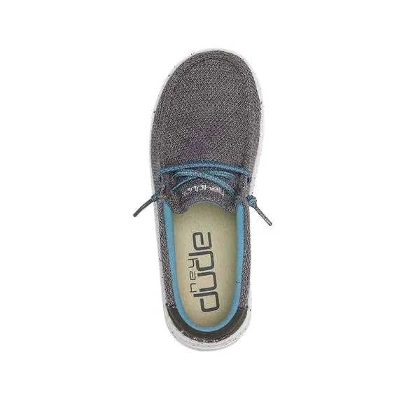 NEW HEY DUDE kid's wally shoes in sharkskin