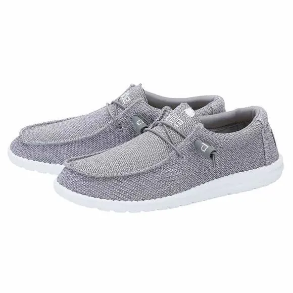 NEW HEY DUDE MEN'S WALLY SOX GREY WHITE SIZE 10 | MENÂ€™S SHOES | MEN'S LACE UP