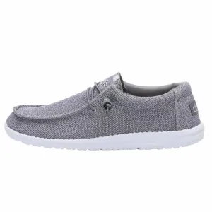 NEW HEY DUDE MEN'S WALLY SOX GREY WHITE SIZE 10 | MENÂ€™S SHOES | MEN'S LACE UP
