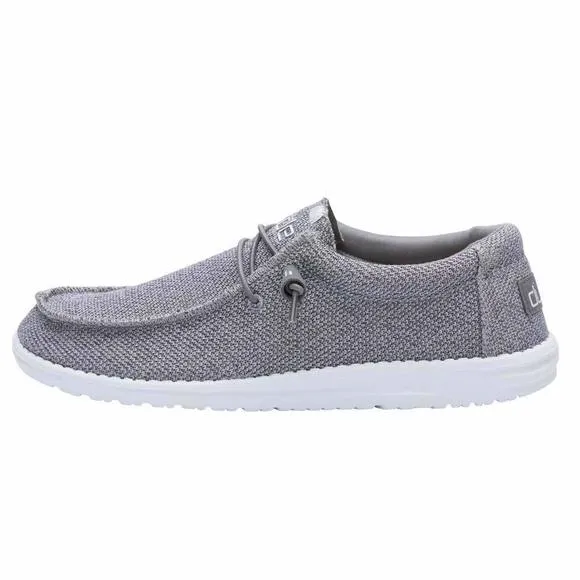 NEW HEY DUDE MEN'S WALLY SOX GREY WHITE SIZE 10 | MENÂ€™S SHOES | MEN'S LACE UP