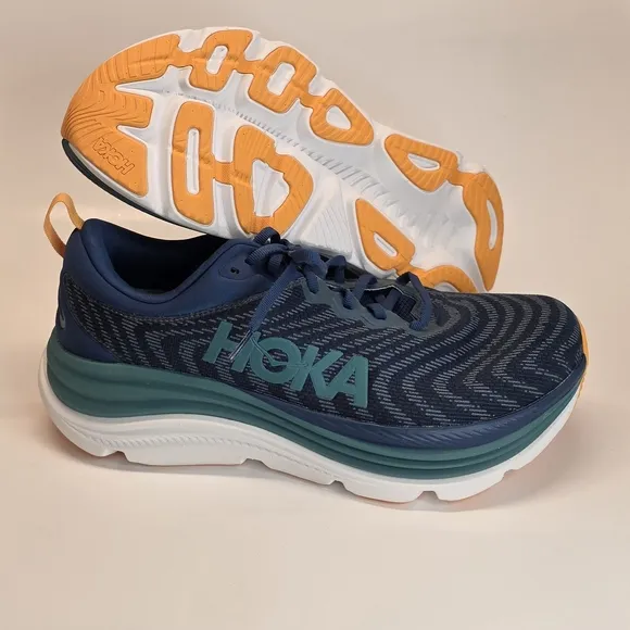 New Hoka One One  Gaviota 5 Men's Size 12 D Bluesteel  Running Shoes 1127929