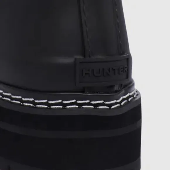 NEW HUNTER Refined Stitch Chelsea Rain Boots - Waterproof black For Women 025