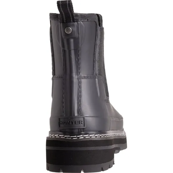 NEW HUNTER Refined Stitch Chelsea Rain Boots - Waterproof black For Women 252