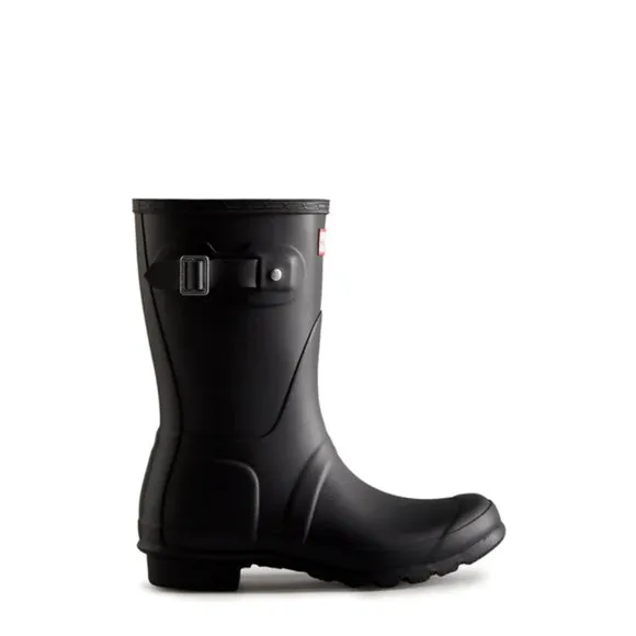 New in Box Women's Original Short Rain Waterproof Boots Black Matte 8