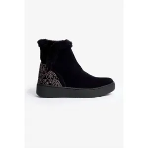 NEW JOHNNY WAS gradi embroidered slip on bootie in black