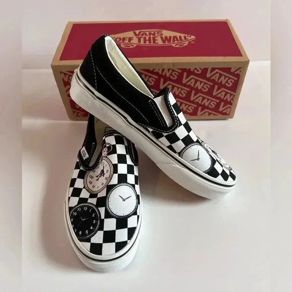 NEW Karl Jacobs x Vans Slip-On Skate Shoe Boys 3.5 Time Traveler Tales Graphics