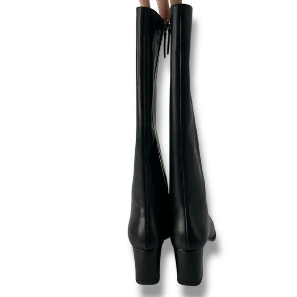 NEW Kate Spade Aimee Tall Leather Boots Size 8 Knee High Riding Quiet Luxury