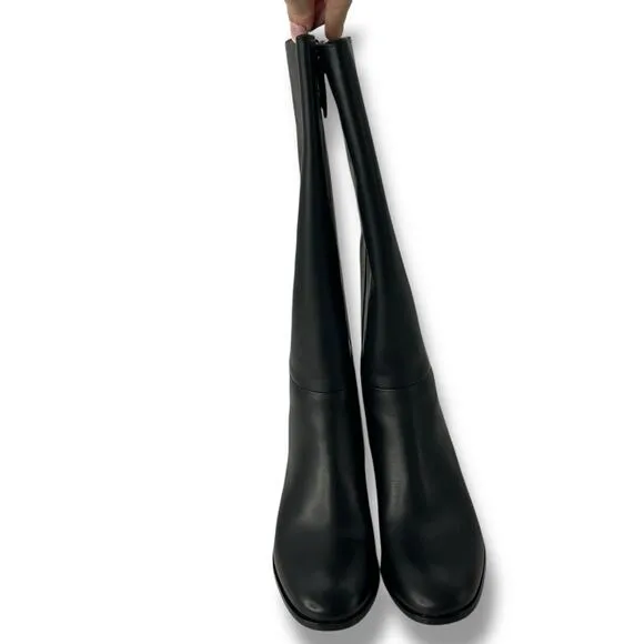 NEW Kate Spade Aimee Tall Leather Boots Size 8 Knee High Riding Quiet Luxury