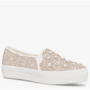 NEW! Keds X Kate Spade Triple Decker Sneaker in Gold Daisy - Women's Size 6.5