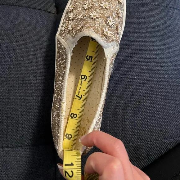 NEW! Keds X Kate Spade Triple Decker Sneaker in Gold Daisy - Women's Size 6.5