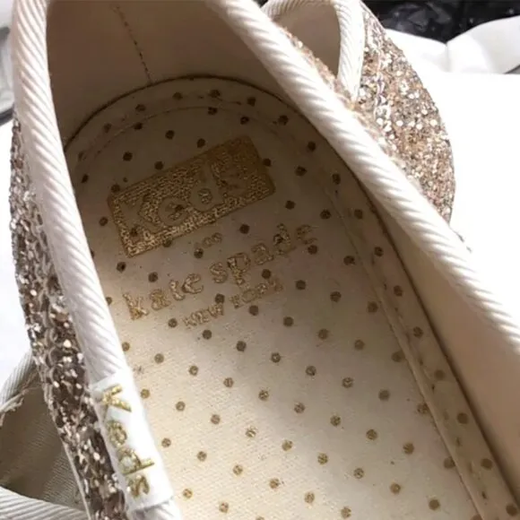 NEW! Keds X Kate Spade Triple Decker Sneaker in Gold Daisy - Women's Size 6.5