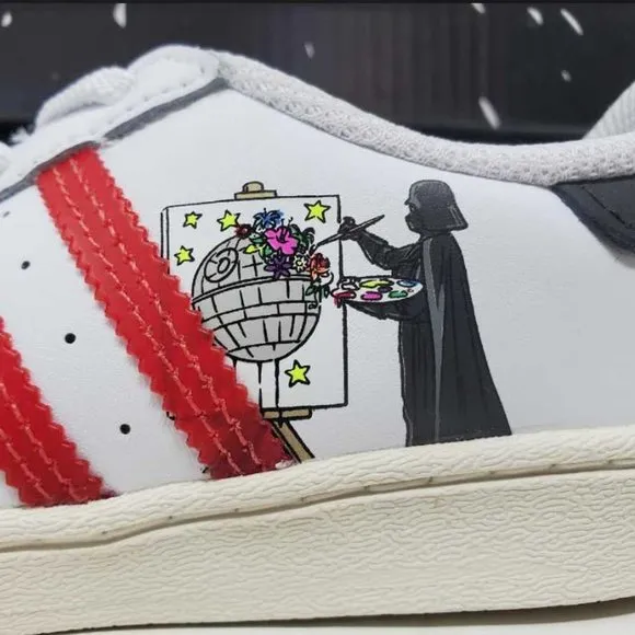 New kids 5 Adidas x Star Wars superstar El I dark side / light side sneakers