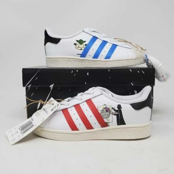 New kids 5 Adidas x Star Wars superstar El I dark side / light side sneakers