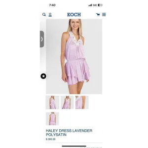 New Koch LAVENDER POLYSATIN HALEY DRESS