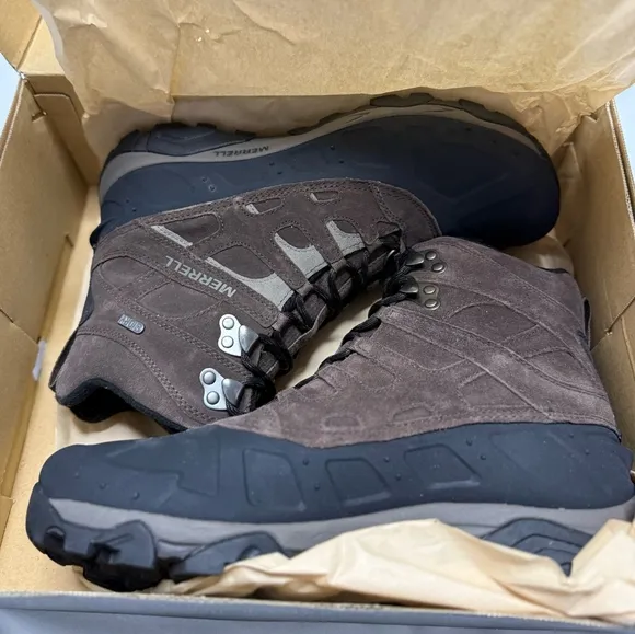 NEW-Merrell Moab Polar Hiking Boots- Men's Size 11 in Expresso J21147