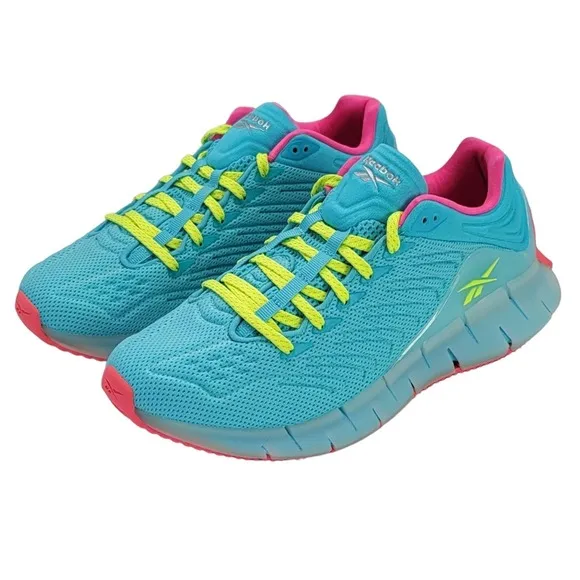 New! MSRP $110, REEBOK Zig Kinetica Running Sneaker Shoes, Aqua, Men 6, Wmn 7.5,