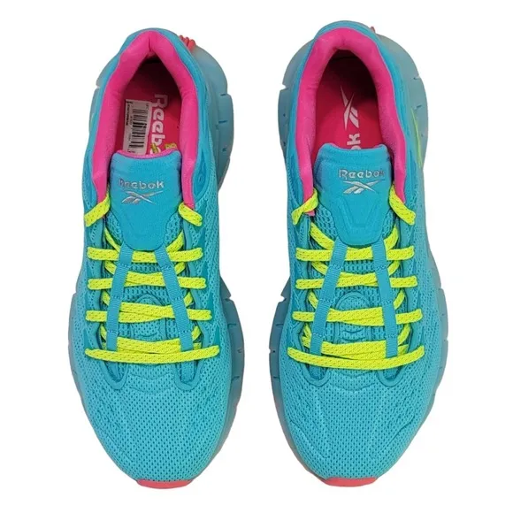 New! MSRP $110, REEBOK Zig Kinetica Running Sneaker Shoes, Aqua, Men 6, Wmn 7.5,