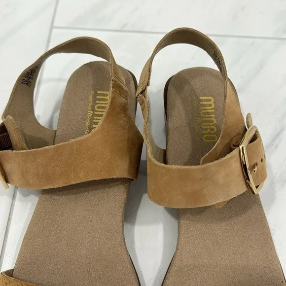 NEW! Munro Medium Tan Cleo Sandal - Size 10.5