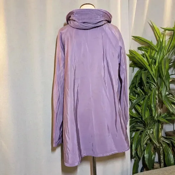 NEW Mycra Pac Purple Donatella Hooded Reversible Rain Coat Small Medium