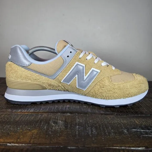 NEW New Balance 574 Mens Size 10.5 D Running Shoes U574PGW Yellow Gray White