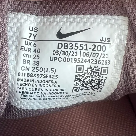 NEW NIKE Crater Impact Light Violet Pink Glaze Shoe Size 8.5 / 7Y SKU#24135