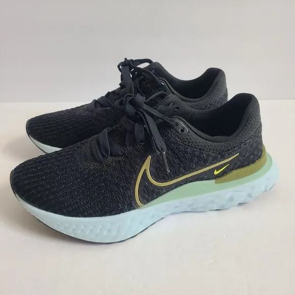 NEW Nike React Infinity Run Flyknit 3 Running Shoes DH5392-300 Size 6.5 Black