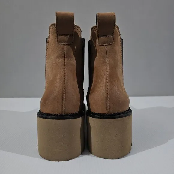 NEW Paul Green Shasta Ankle Bootie Chelsea Sahara Tan Nubuck Leather UK Size 7
