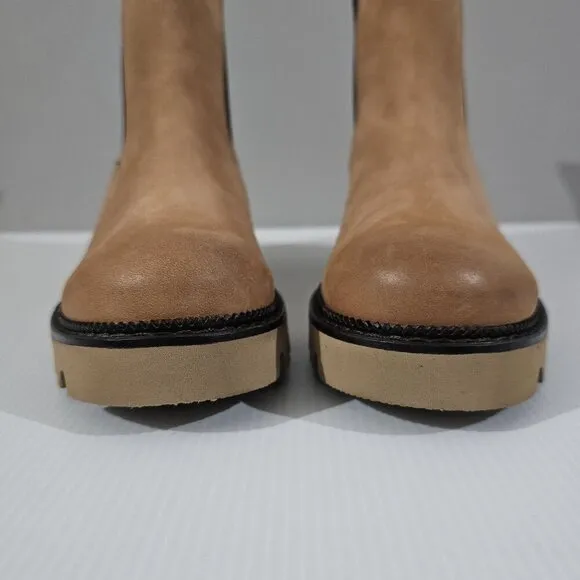 NEW Paul Green Shasta Ankle Bootie Chelsea Sahara Tan Nubuck Leather UK Size 7