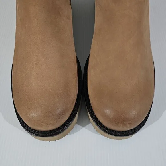 NEW Paul Green Shasta Ankle Bootie Chelsea Sahara Tan Nubuck Leather UK Size 7