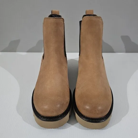 NEW Paul Green Shasta Ankle Bootie Chelsea Sahara Tan Nubuck Leather UK Size 7