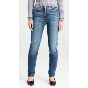 NEW RE/DONE high rise skinny jeans in azzurro