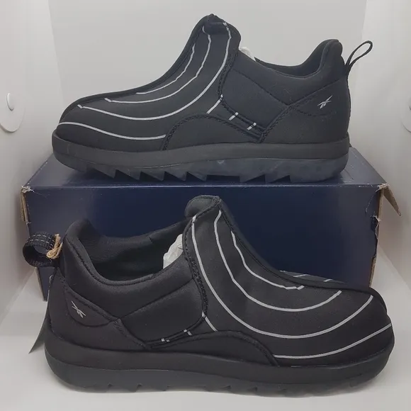New Reebok Beatnik Moc Black/Silver Metallic Running Shoes Sz 8