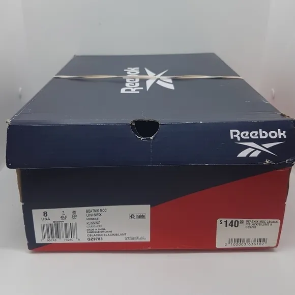 New Reebok Beatnik Moc Black/Silver Metallic Running Shoes Sz 8