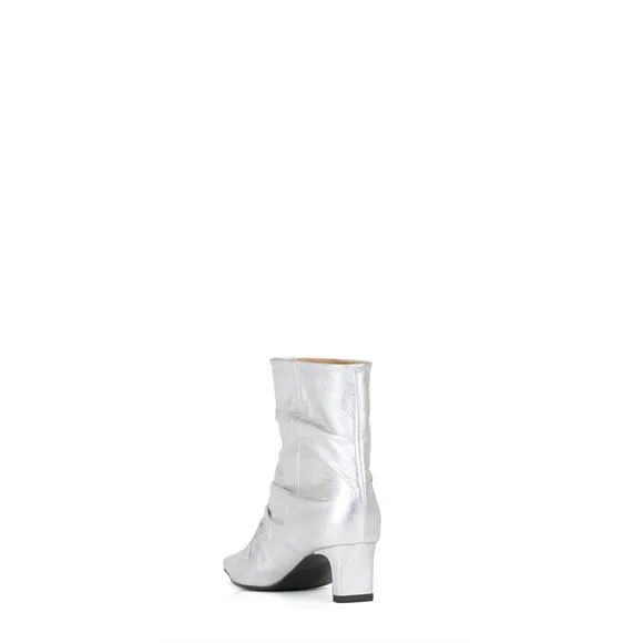 NEW REIKE NEN women's rushy leather ankle boots in silver