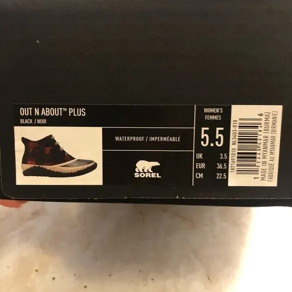 New SOREL Out 'N About Plus Waterproof Tartan Boot