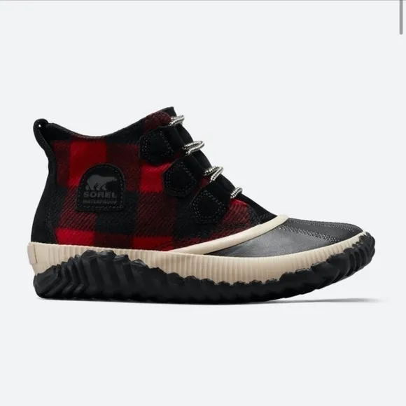 New SOREL Out 'N About Plus Waterproof Tartan Boot