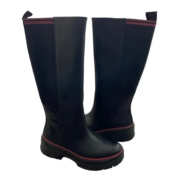 New Timberland Malynn Tall Waterproof Boots Black Knee High size 7