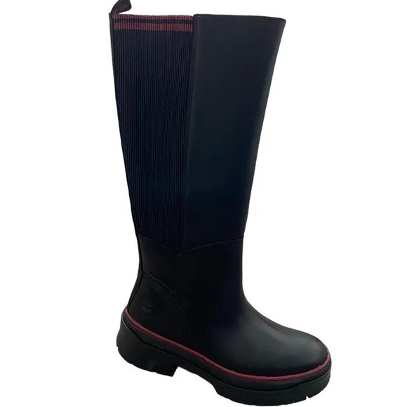 New Timberland Malynn Tall Waterproof Boots Black Knee High size 7