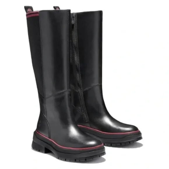 New Timberland Malynn Tall Waterproof Boots Black Knee High size 7